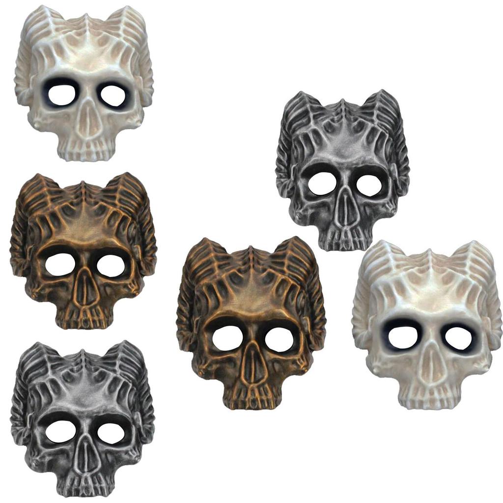 Sinister Character Costume Mask Featuring Spooky Resin Design For Halloween And Carnival