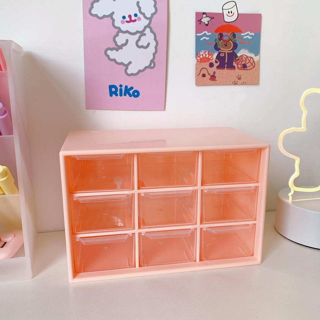 Simple Drawer-Style Stationery and Cosmetics Storage Box for Desk and Dorm