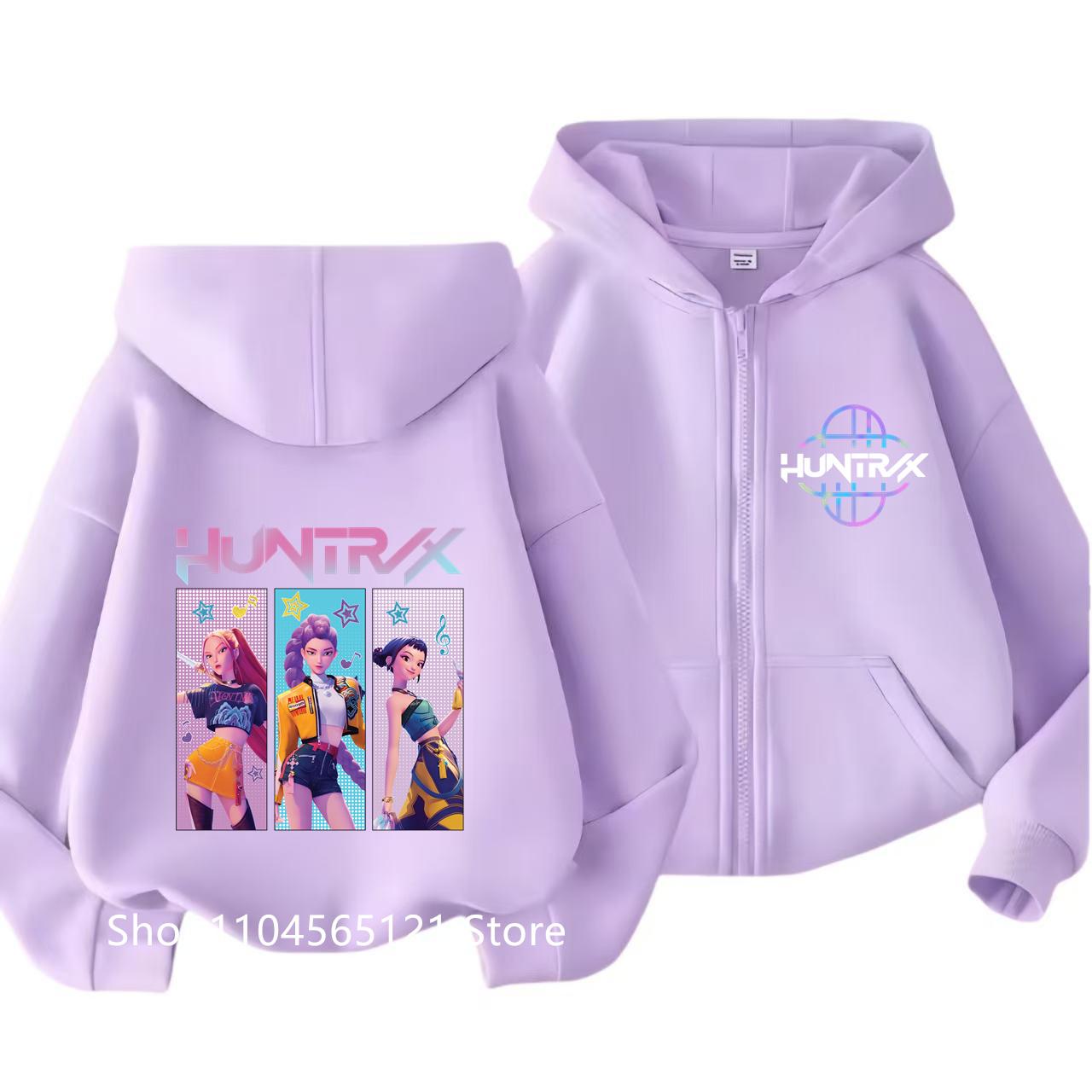 

2026 Каваї Толстовки на блискавці Kpop Мисливці на демонів Худі Дитячий одяг Дитяча Дівчинка Хлопчик Толстовка на блискавці Худі Дитячий Повсякденний Топ 130