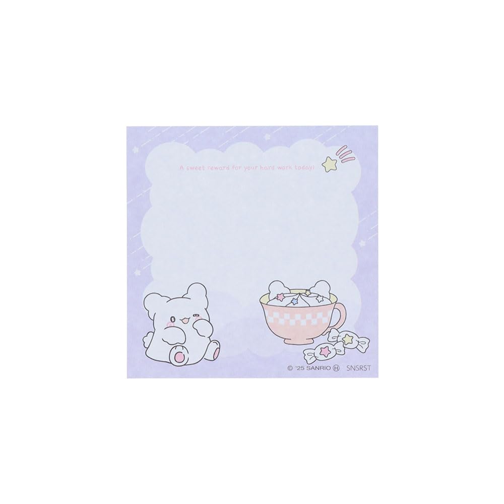 Stationery Hanamaru Obake Sanrio Characters Sticky S2849666 Sun-Star Notes, Die-Cut Blocks, Blue,