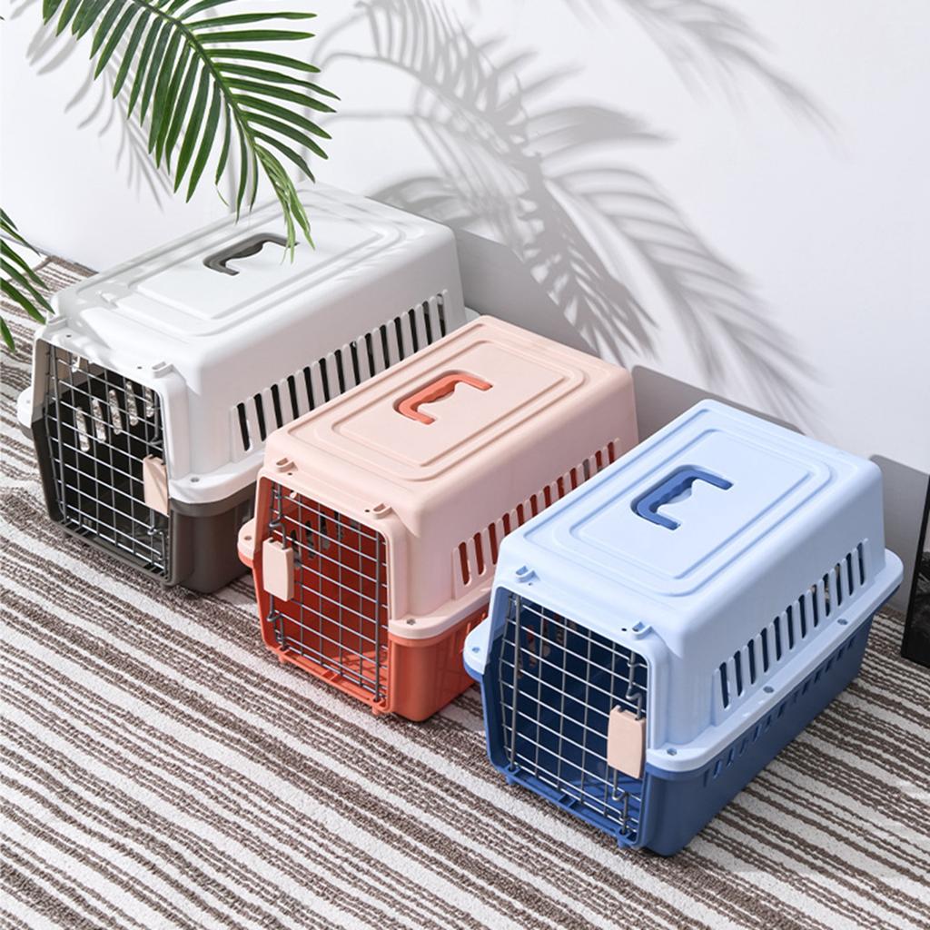Portable Dog Travel Kennel Pet Supplies Case Crate Breathable Cage Hard Sided Pet Carrier for Cats Rabbits Kitten Trip Carrying