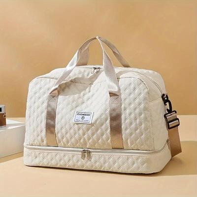 Deluxe-Reisetasche mit großem Fassungsvermögen – multifunktionale Schulter- und Umhängetasche mit Taschen für Nass- und Trockensachen, zwei Seitentaschen für unterwegs