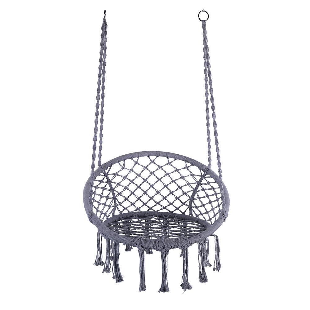 Nordic Style Cotton Rope Hanging Chair - Indoor/Outdoor Tassel Swing Hammock