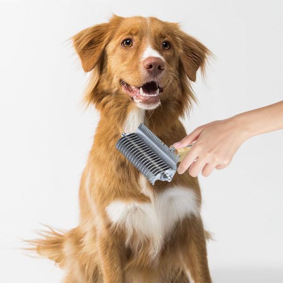 3 v 1 odstraňovač zacuchání hřebenů pro domácí mazlíčky, psy a kočky, hřebeny na uzly s bezpečnými hráběmi na spodní části chlupů, nástroj na péči o domácí mazlíčky