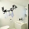 Bohemian Style Cat Key Holder Wall Hooks Bird Perch Key Organizer Metal Art Home Decor