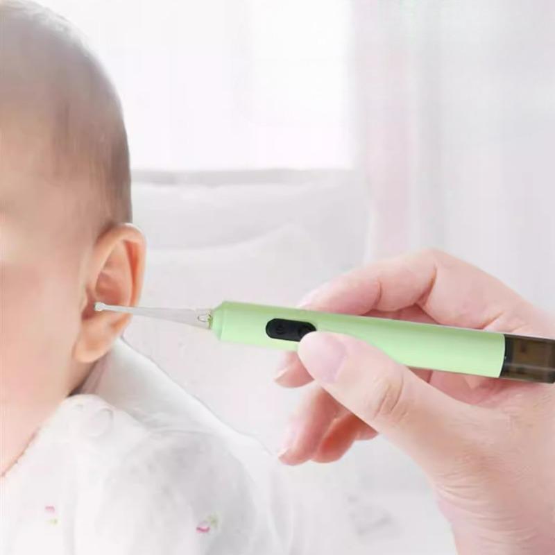 Luminous Ear Cleaner Set LED Light Earwax Clip Ear Wax Removal Silicone Earscoop Picking Tweezers Ear Care Tool USB Charging