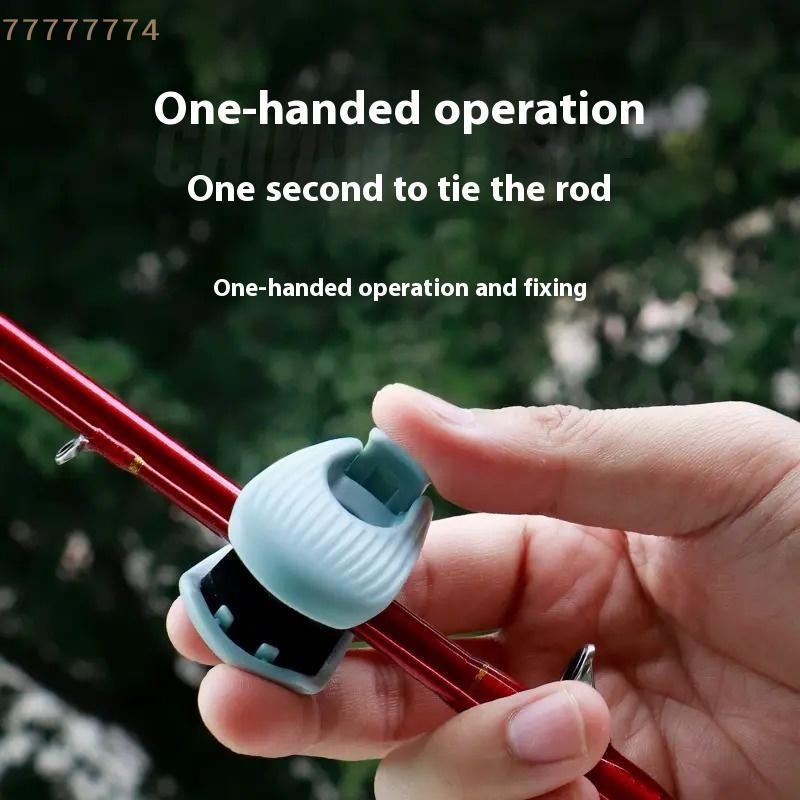 2/4/6Pcs Fishing Rod Holder Fixer Clip Compact Design Fishing Pole Holder Multiple Packets Adjustable Fish Rod Fixer