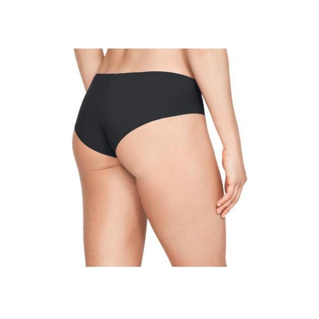 Under Armour Solid Color Logo Embroidered Print Underwear 3-Pack Women Underwear Black 1325616-001
