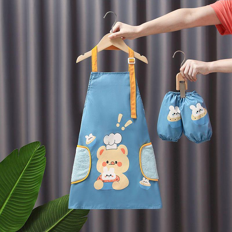 Tablier imperméable, vêtements de dessin pour enfants, élèves du primaire portant des couvertures de cuisine, vêtements de protection pour le dessin des hommes et des femmes de la maternelle