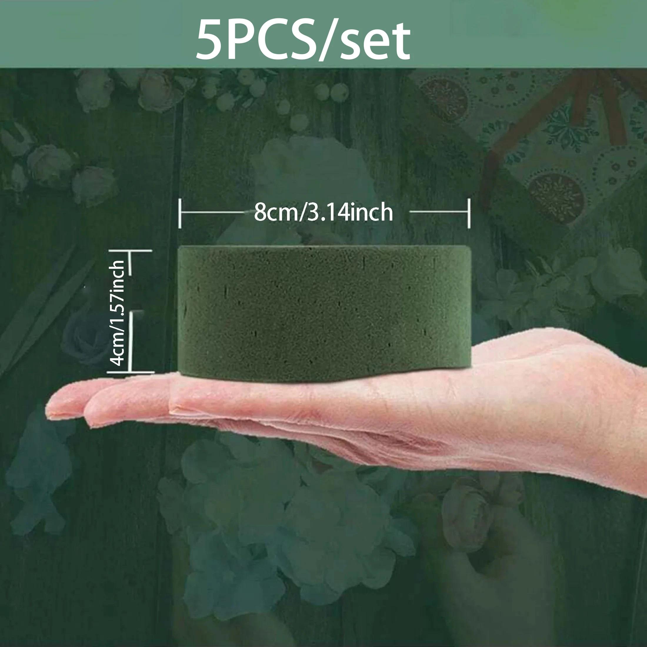 

Зеленая флористическая пена, 5/10 шт. Круглый кирпич из флористической пены, Блоки из сухой флористической пены, Глина для искусственных цветов, Набор для DIY цветочной композиции