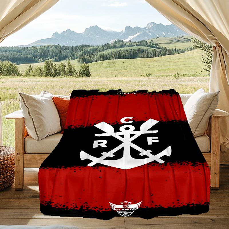 1PC Fla-mengo Club Crest Printed Soft Flannel Blanket Throw for Adult Bedroom Living Room Sofa Camping Travel Fan gifts Christmas Gifts