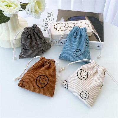 Smile Corduroy Multipurpose Pouch