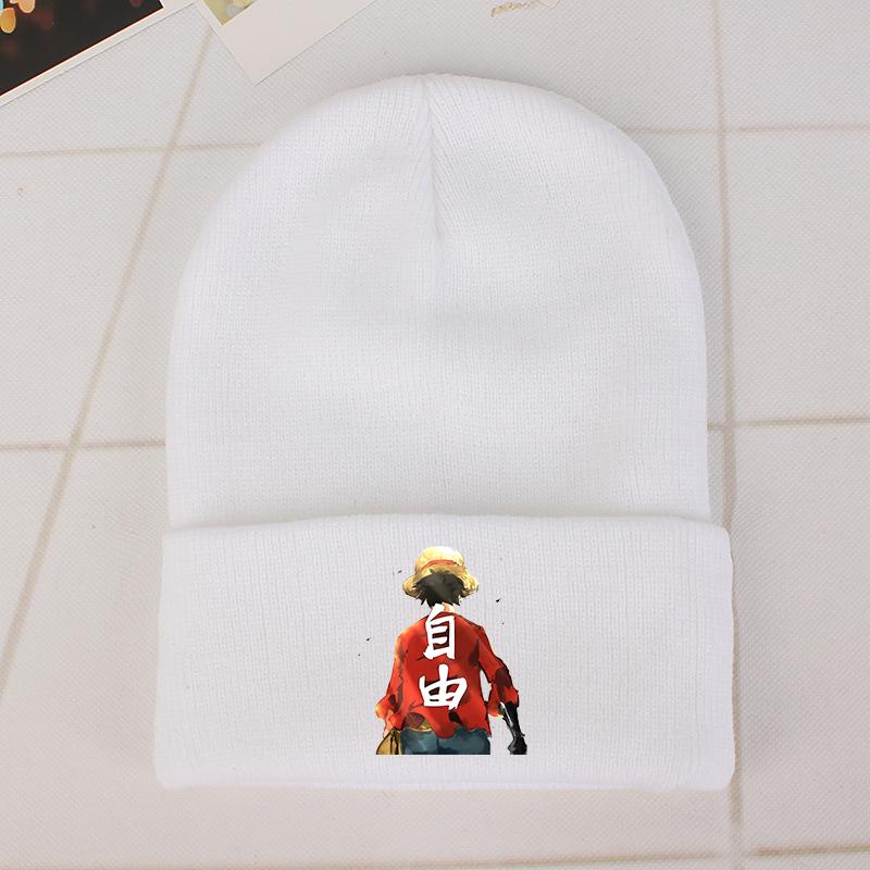 Janpanese Anime Winter Hats for Unisex Luffy New Beanies Knitted Hat Autumn Female Beanie Caps Warmer Bonnet Ladies Casual Cap