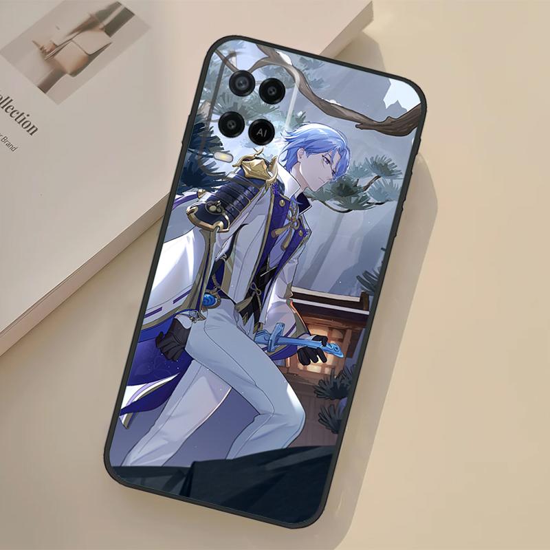 Genshin Impact Kamisato Ayato Case For Oppo A76 A96 A16 A17 A18 A60 A80 A40 A38 A58 A78 A98 A94 A74 A54 A15 A57 A77 A5 Pro