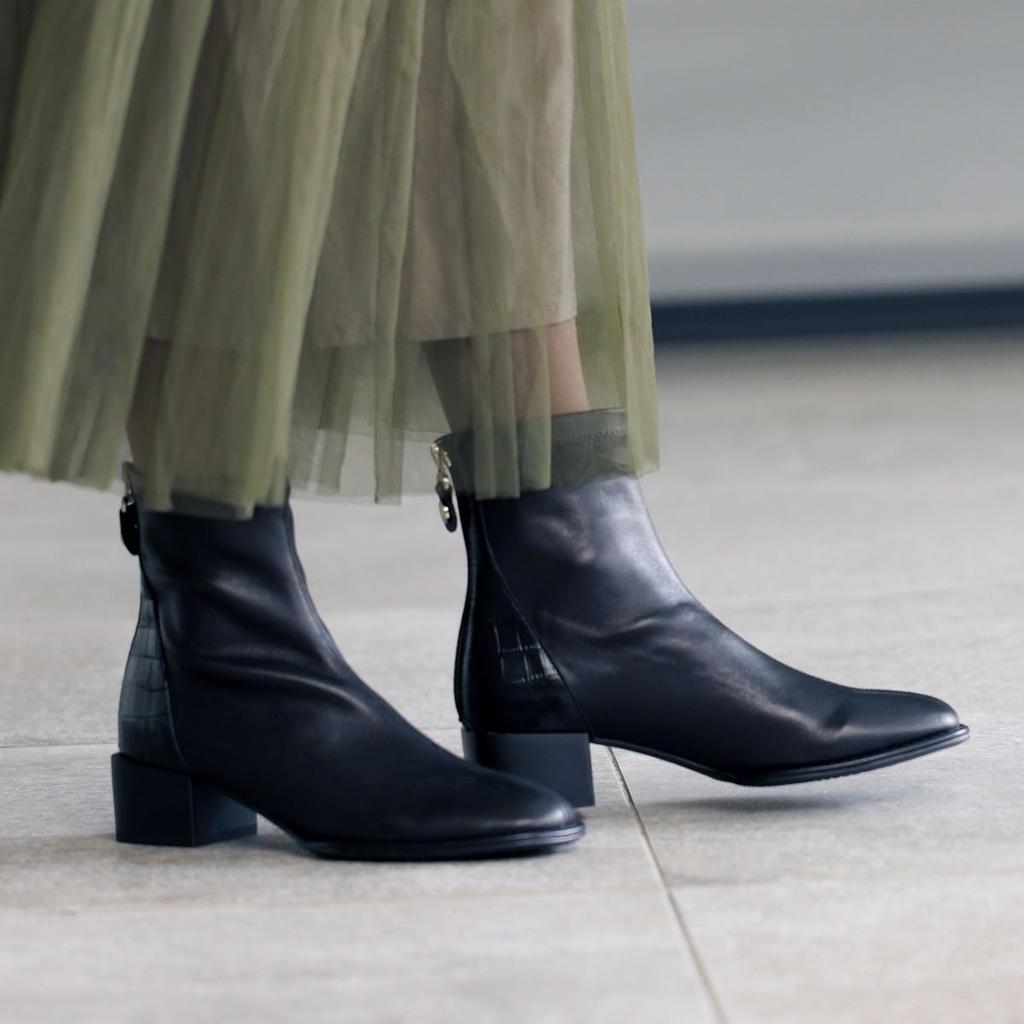 Combination Stretch Black 225 HIMIKO/Himiko/Embossed Boots/631420