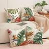 Linen Pillow Cover Tropical Plant Print Set Cushion Cover Home Decoration Living Room Sofa Cushion
