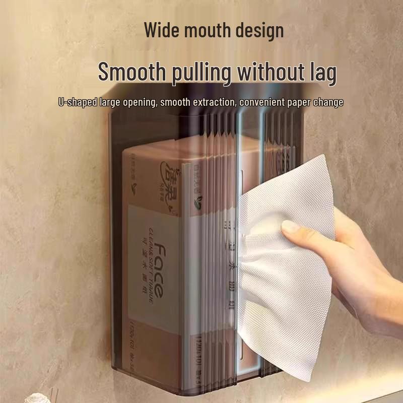 Nordic Style Wall-Mounted Tissue Storage Box for Bathroom
