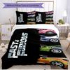 3pcs Duvet Cover Set (1*Duvet Cover + 2*Pillowcase, Without Core), Fast & Furious Print Soft All‑Season Bedding Set, Home Bedroom Decor Gift