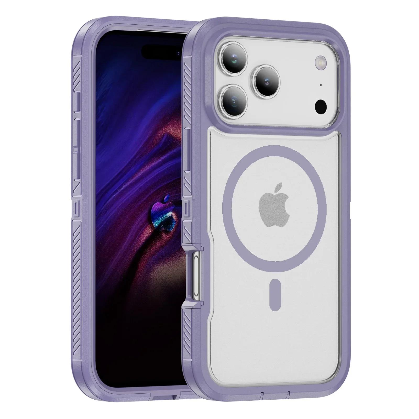 

Military Grade OTT Armor Anti-Slip Grip Case for IPhone17 Pro Max Air 16 15 14 Plus 13 12 for MagSafe Charging Protection Cover iPhone 16 Pro