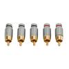 5pcs RCA Connector Universal Metal Soldering Audio Video Cable Connector Speaker Plug