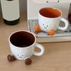 Süße Keramiktasse Entzückende Trinkbehälter Keramik Lustige Kaffeetasse für Wein Latte Wasser Heißer Kakao Kalte Heiße Getränke
