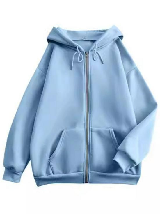 Veste à capuche zippée chaude décontractée pour femme, style européen et américain, 2024