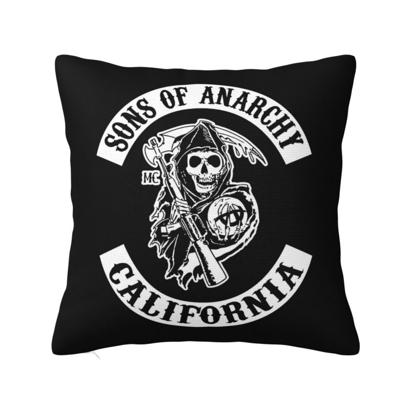 Individuelle Disney Sons Of Anarchy Kissenbezüge Die TV-Serie Samt Niedliche Zierkissenhülle für Auto Sofa