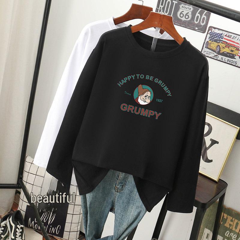 Dámské 2024 volné bavlněné tričko s dlouhým rukávem - Všestranná jarní/podzimní móda