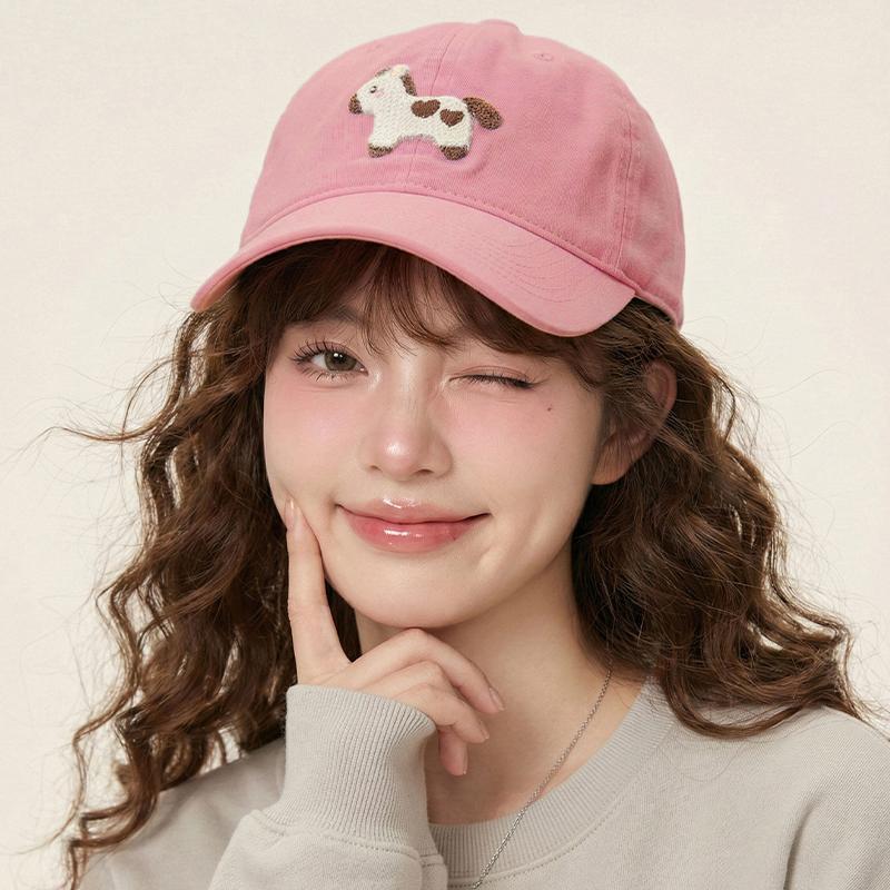 Korean Cute Pony Embroidered Baseball Cap Fashion Versatile Baseball Cap For Women Men