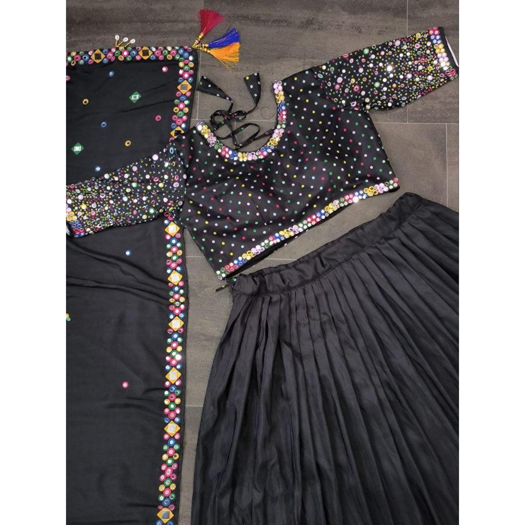New Launching Navratri Special Real Mirror Work Lehenga Choli