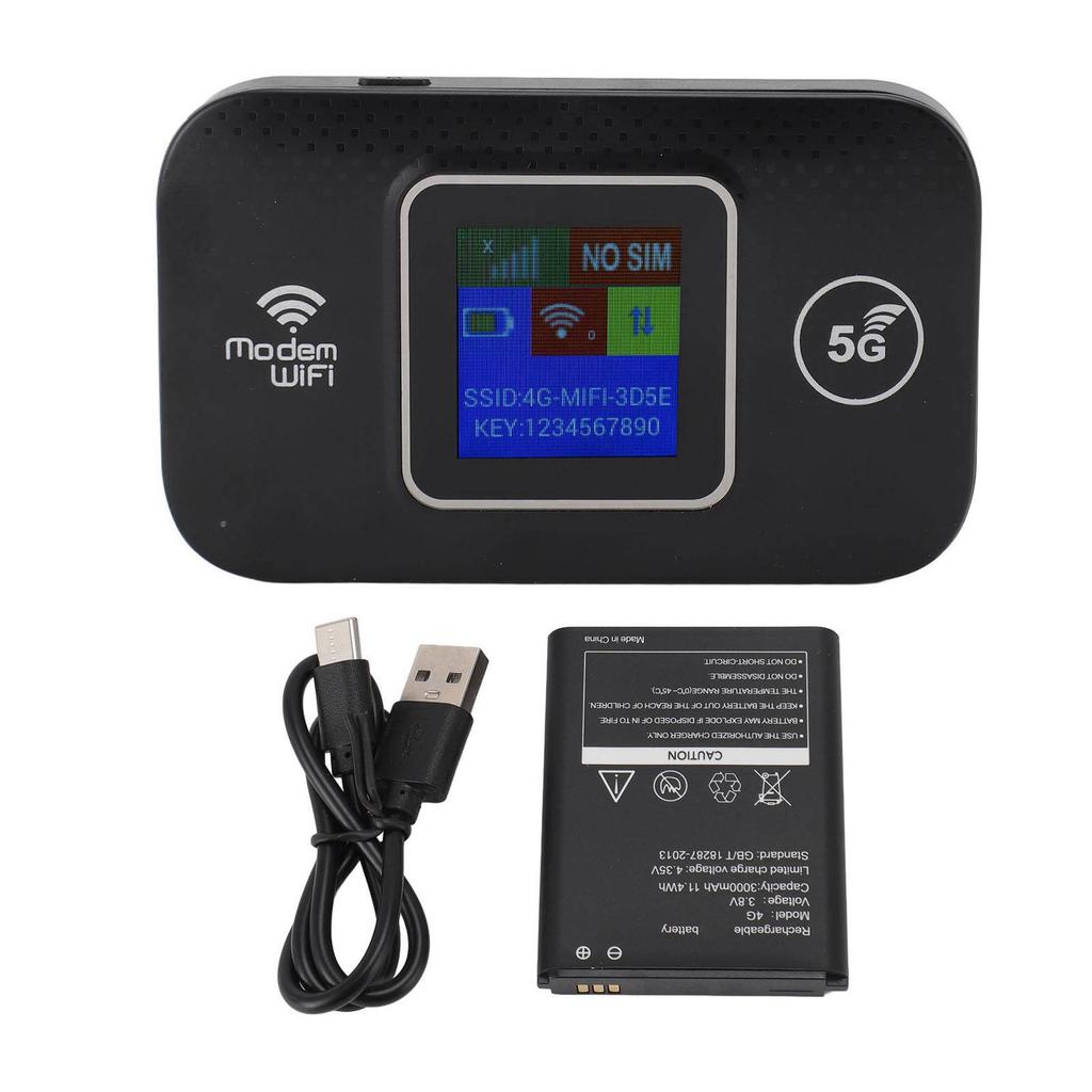 Portable WiFi Modem 300Mbps 4G Portable WiFi Router Sharing Up To 10 WiFi Devices USB Powered for Cell Phones for Europe