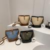 Fashion Autumn and Winter Lock Casual New Trend Large Capacity Retro Color Matching Crossbody Portable Bucket Bag Female