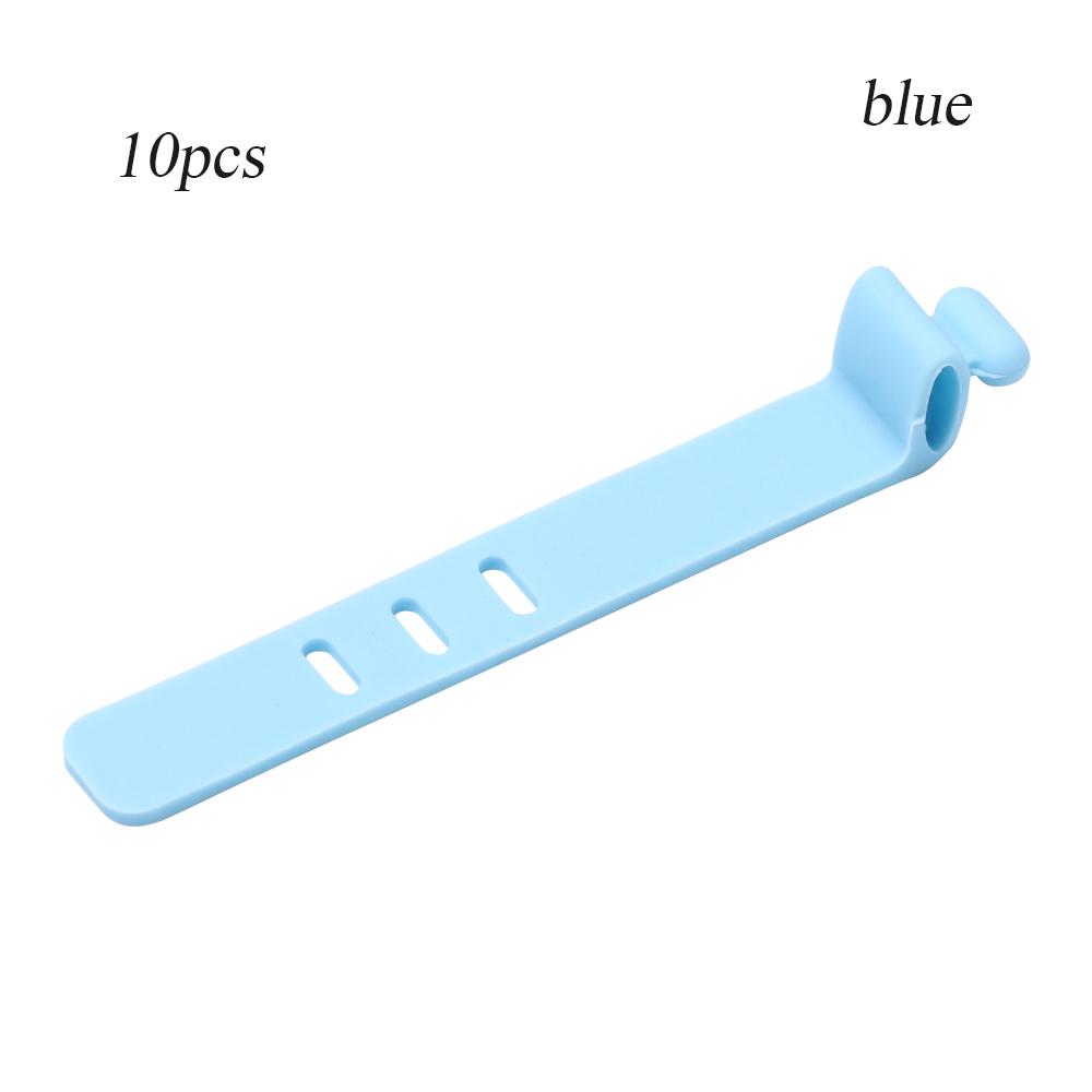 10pcs Soft Headphones Storage Holder Cable Winder Earphone Cable Ptotector Cord Clip USB Wire Tie