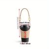 1pc PU Leather Portable Cup Cover, Insulated Cup Sleeve with Handle.