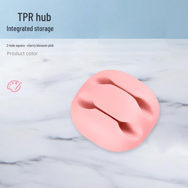 Multi-Hole Self-Adhesive Cable Organizer and Power Cord Holder