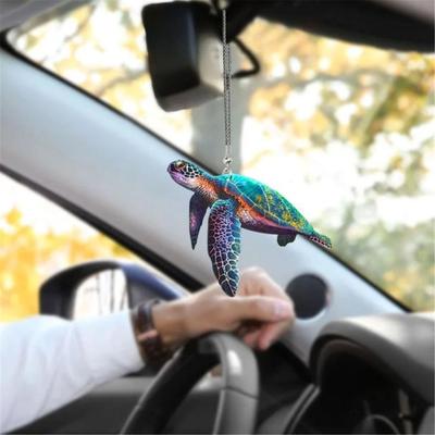 Mořská želva máma s baby Ornament, roztomilý Car Ornament, Turtle Visí Ornament