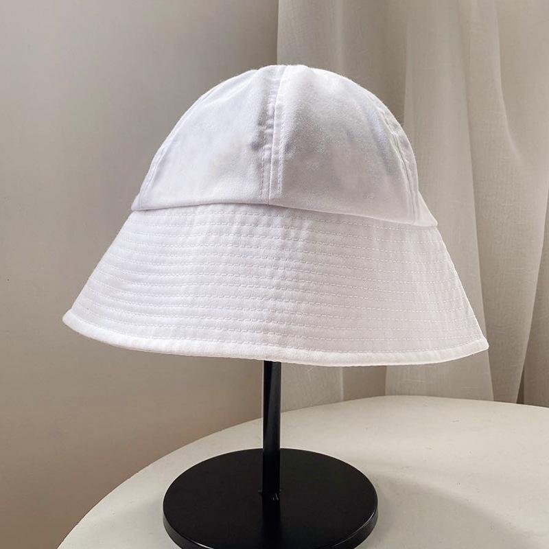 Fisherman Hat Women's Thin Black Sun Hat K-styleeasiest for Matchjapanese Style Bucket Hat Trendy Face-covering Sun Basin Hat