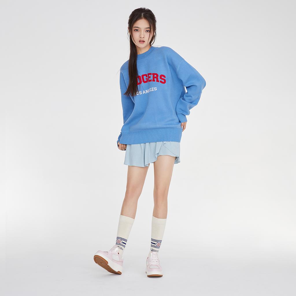 New MLB College Style Series Knitwear Unisex Sky Blue 3AKPV0134-07SBD
