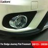 Car Front Fog Light Lamp Cover Trim For Dodge Journey JC Fiat Freemont 2013-  Chrome Foglight Bezel Trims Accessories