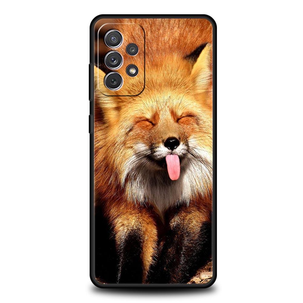 Cute Cartoon Animal Fox Phone Case For Samsung Galaxy A13 A52 A33 5G A53 A73 A23 A03s A21s A51 A71 A31 A11 A41 M21 M31 A01 Cover