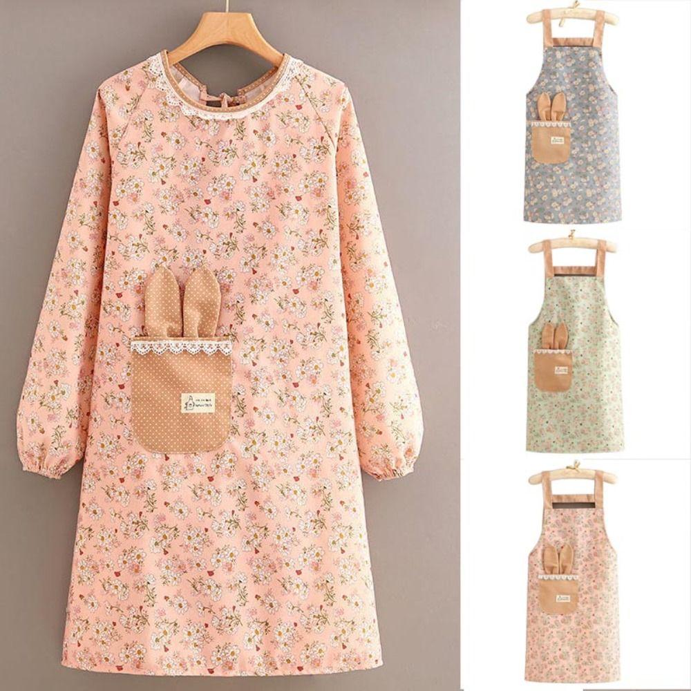 

Print Kitchen Apron Rabbit Work Apron Household Restaurant Uniform Coffee House 3