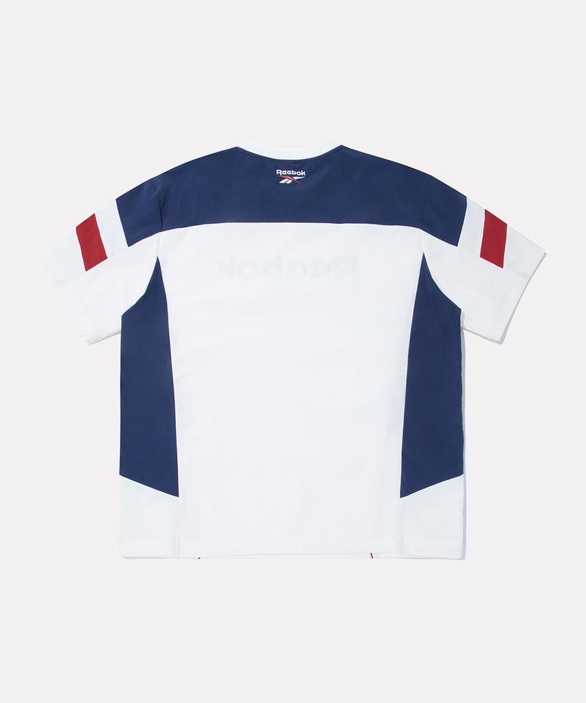 Reebok Ice Shield Short Sleeve Piste - White:Navy