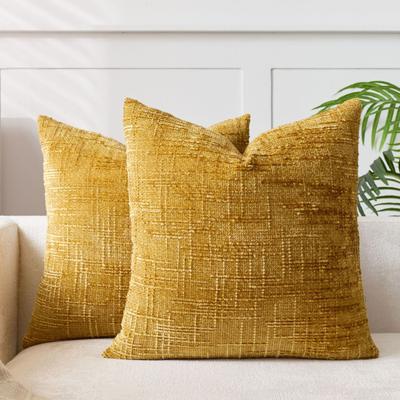 Capa de Almofada Chenille Boho Capa de Almofada com Zíper Escondido Capa de Almofada Decorativa Texturizada para Casa de Fazenda Lar Sofá Cama Quarto