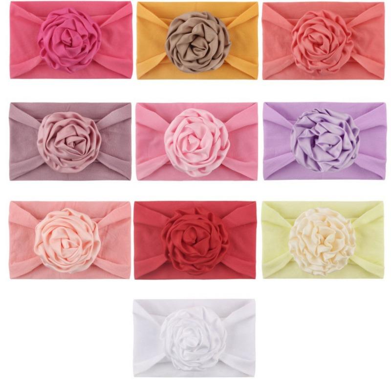 Weiche und bequeme Kinderkopfbedeckung aus Nylon, Baby-Schleifenscheibe Nylonstrumpf-Stirnband, breites Baby-Kopftuch