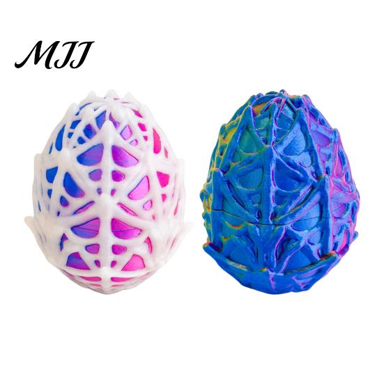 Spider Stress Reliever 1 Set Egg Capsule with 10 Fidget Toy 3D Printed Relief Movable Joints Mini Articulated Model Halloween Party Decoration Gift