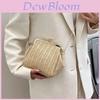 Borsa Pochette a Conchiglia Intrecciata Bellissimo Nuovo Design a Quadri Stile Etnico Casual 2024
