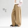 ZUOXI Girls' Soft Washed Cotton Casual Straight-Leg Pants