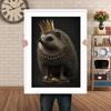 Mysterious Monkey Lion Bear Leopard Hedgehog With Crown Poster Prints For Living Room Decor Animal King Canvas Painting Wall Art No Frame