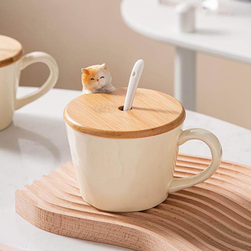 Cartoon Ceramic Cup High Value Creative Coffee Cup Breakfast Cup Couple Water Cup Gift Cup Teacup