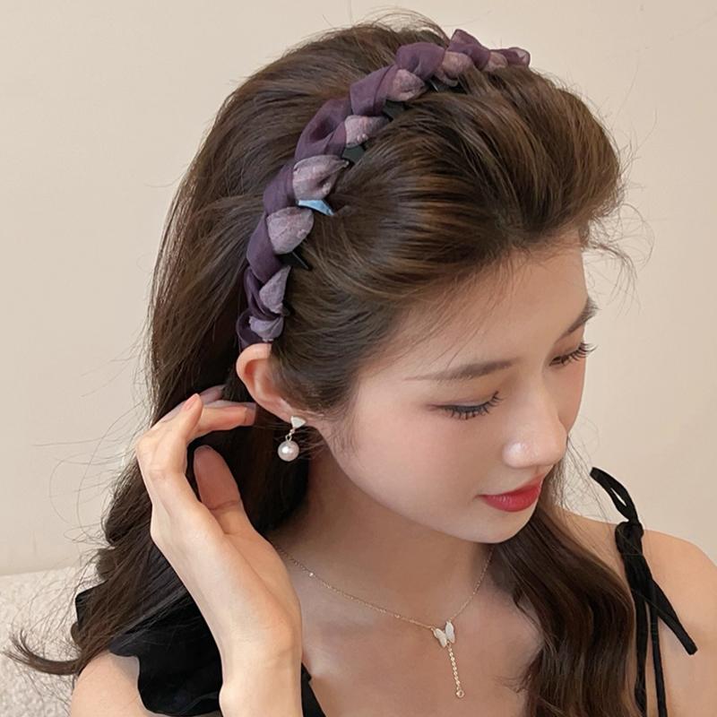 French Temperament Mesh Headband Korean Non-Slip Face Washing Headband Hairpin